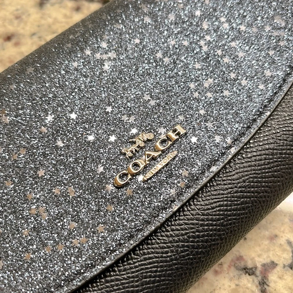 Coach Star Glitter Slim Envelope Wallet NWOT - Picture 6 of 12